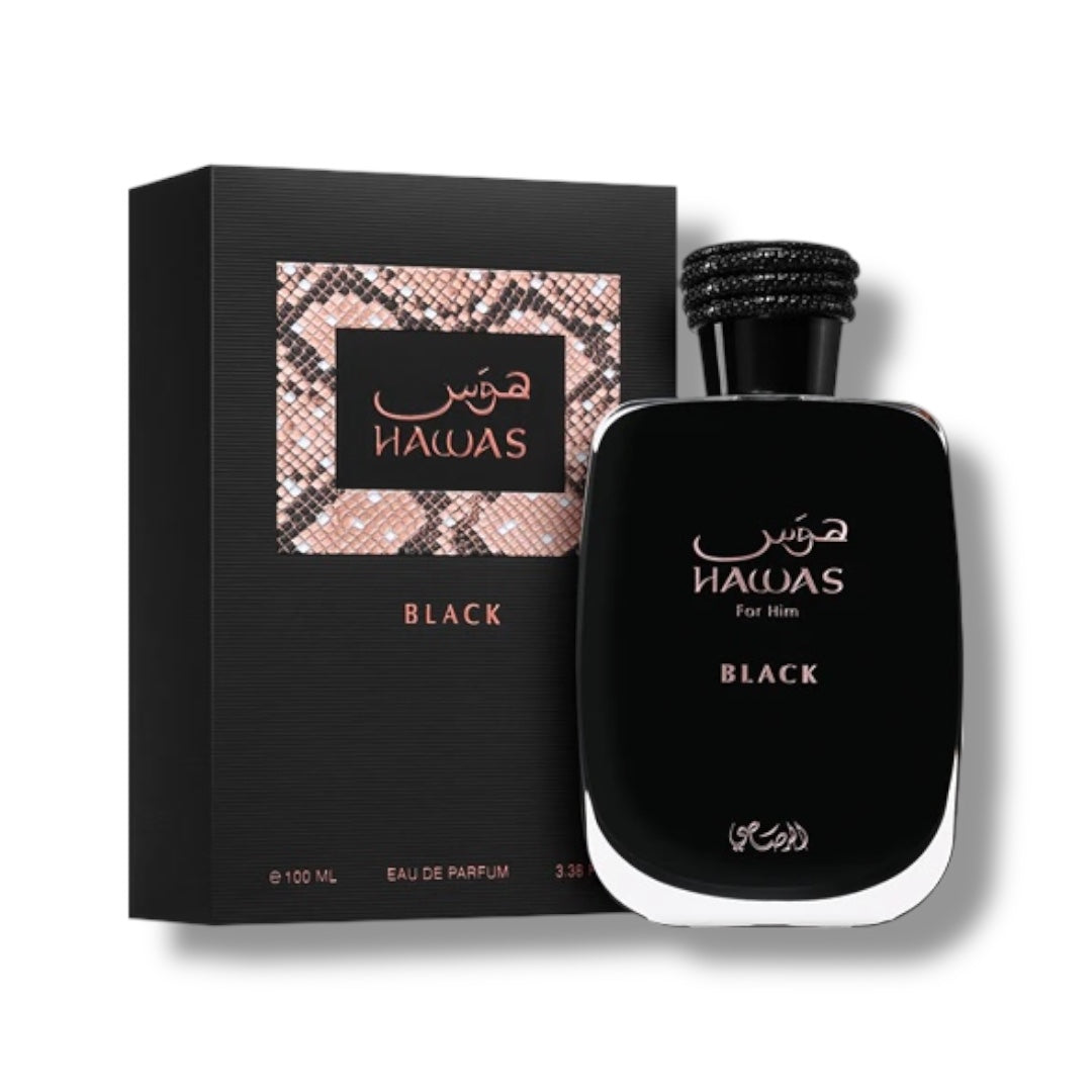 Rasasi Hawas Black eau de parfum for men 100 Ml